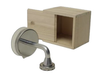 Porte savon magnétique à ventouse en métal noir