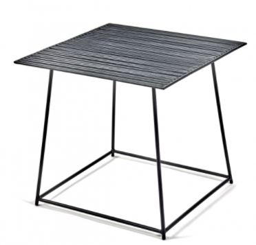 Table d'appoint carrée en métal noir de la série Flippo Antonino Sciortino pour Serax