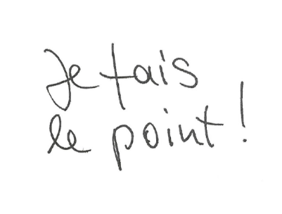 Bloc notes décoratif sur un support de chêne avec un clou décoratif "point"