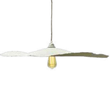 Suspension blanche "flower" en papier mâché Taille M