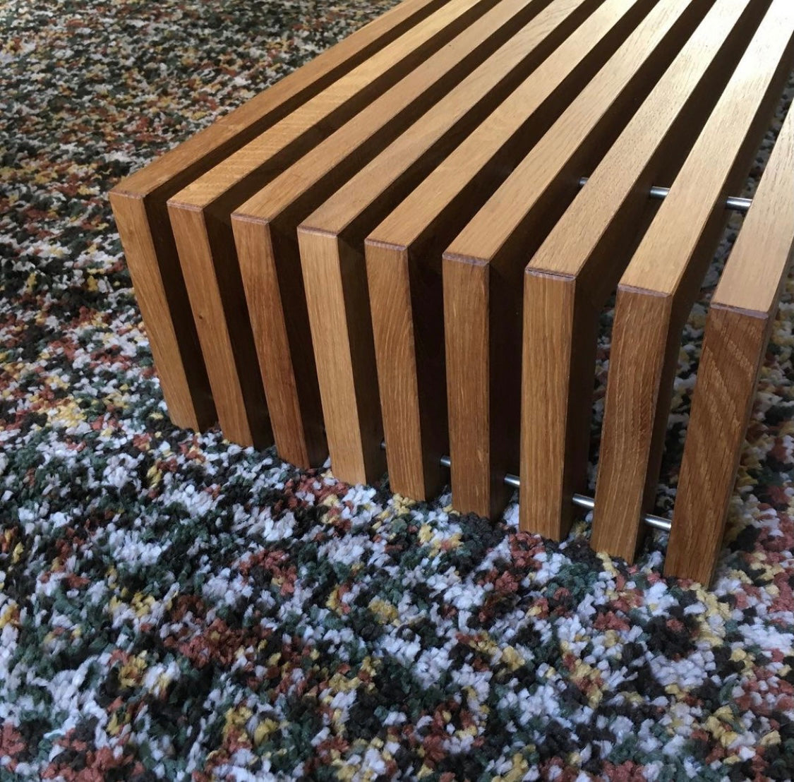 Banc ou tabouret ou table basse en chêne huilé design