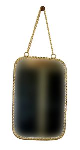 Miroir rectangulaire en laiton