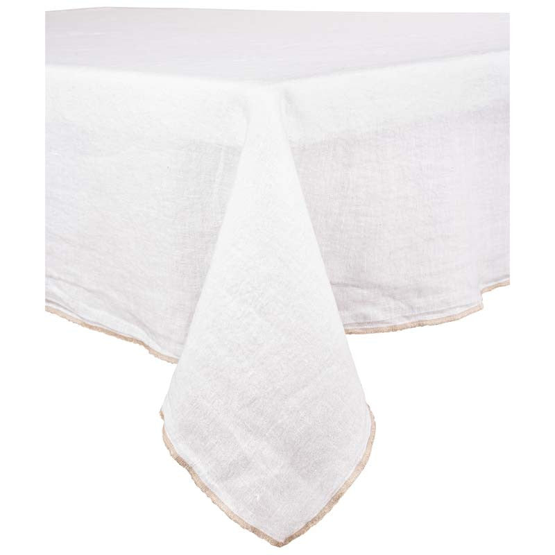 Nappe unie Haomy, modèle Venise, coloris blanc.