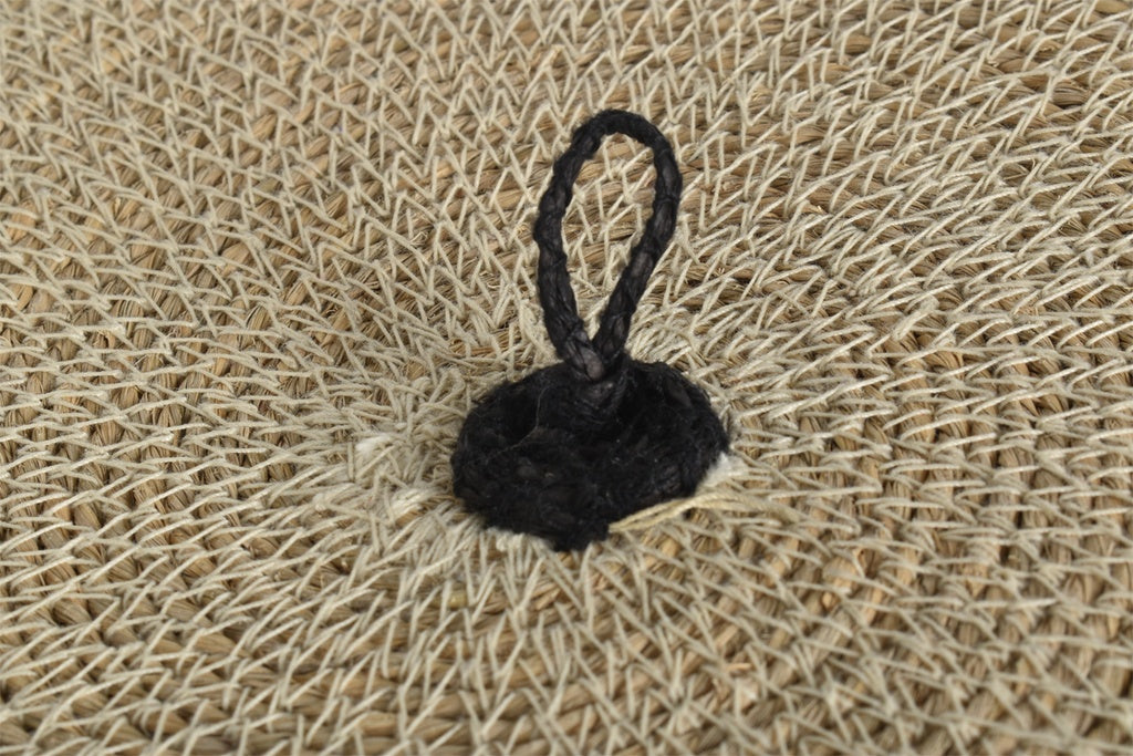 Panier à linge en jonc de mer naturel et noir - Tailles S, M ou L