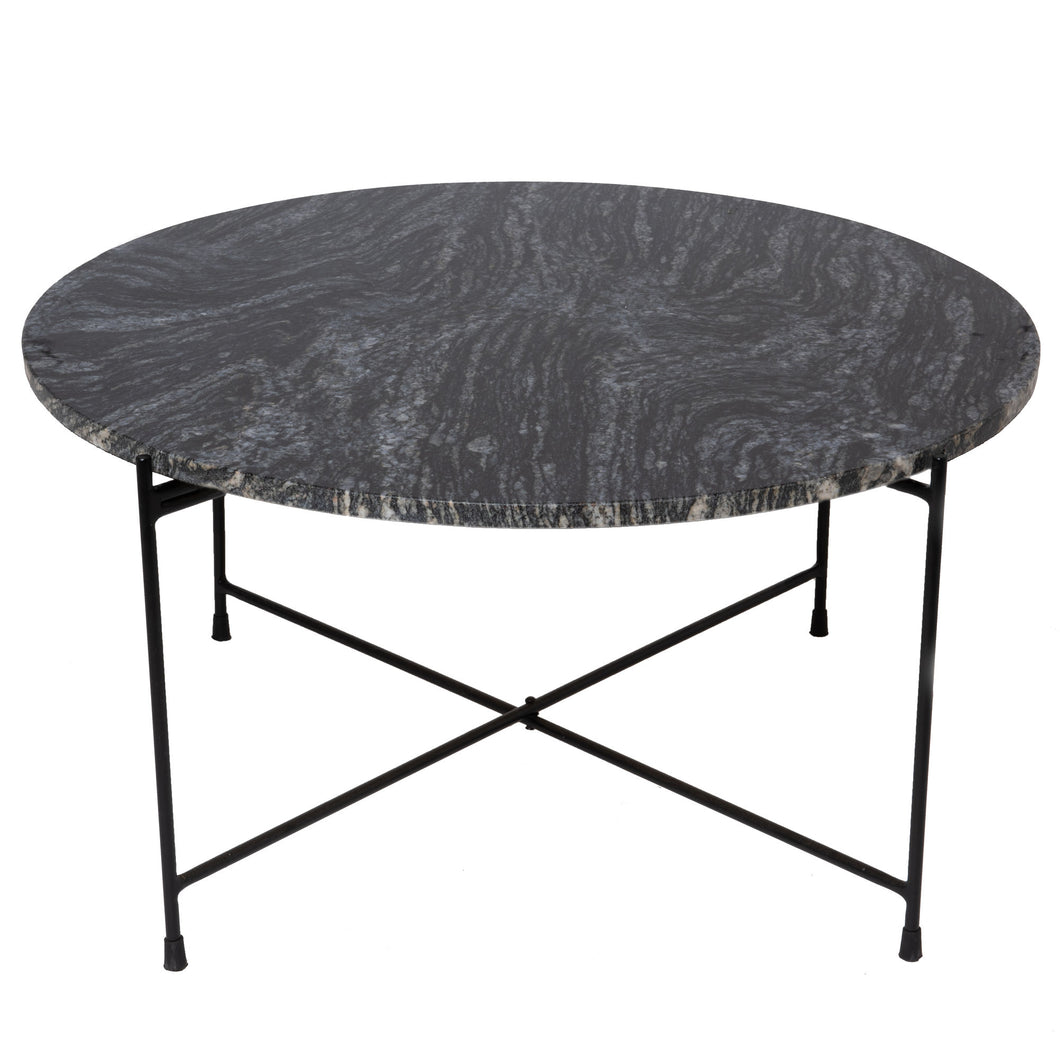 Table basse en marbre noir 70 x 35 cm