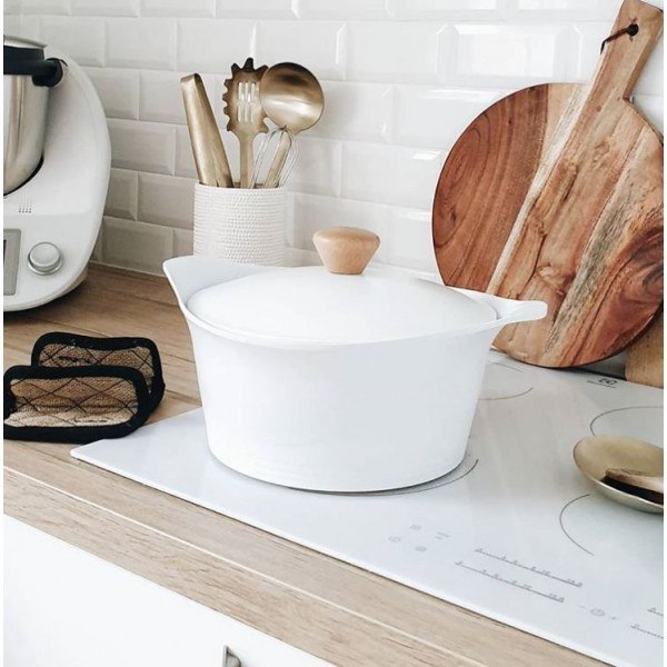 L'Incroyable Cocotte 24 cm blanc