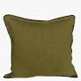 Coussin Haomy en lin lavé uni 40 x 60 cm