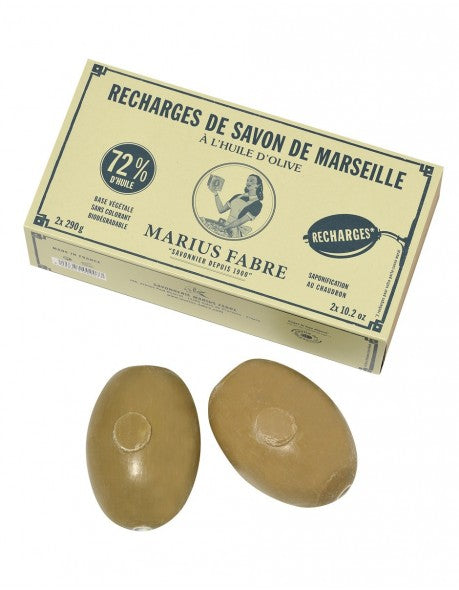 Recharges de savon de Marseille à fixer au mur Marius Fabre 2 x 290 g