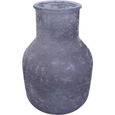 Vase en verre effet givré