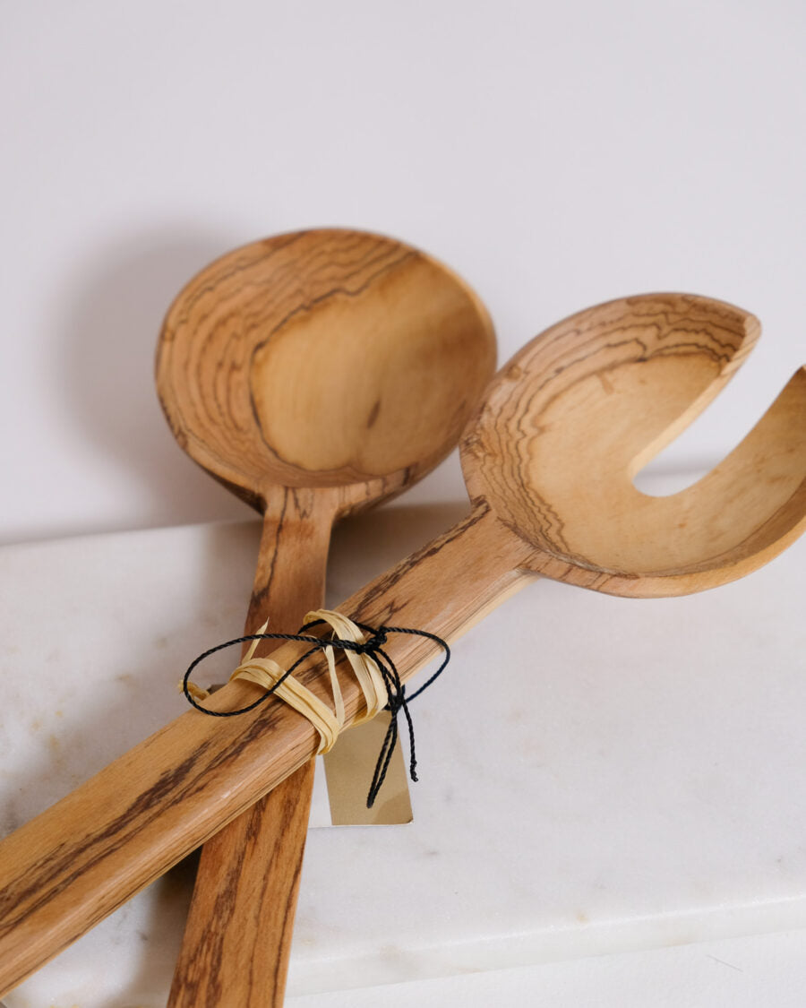 Couverts à salade en bois