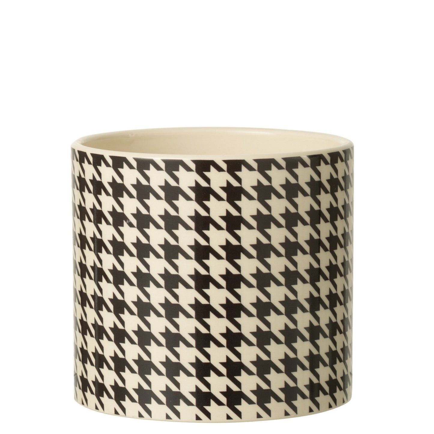 Cache-pot rond - Motif pied-de-poule
