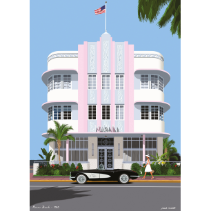 AFFICHE IMAGE REPULIC PAULO MARIOTTI  MIAMI - LA PETITE BOITE JAUNE