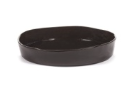 PLAT OU ASSIETTE CREUX EMAIL NOIR SERAX