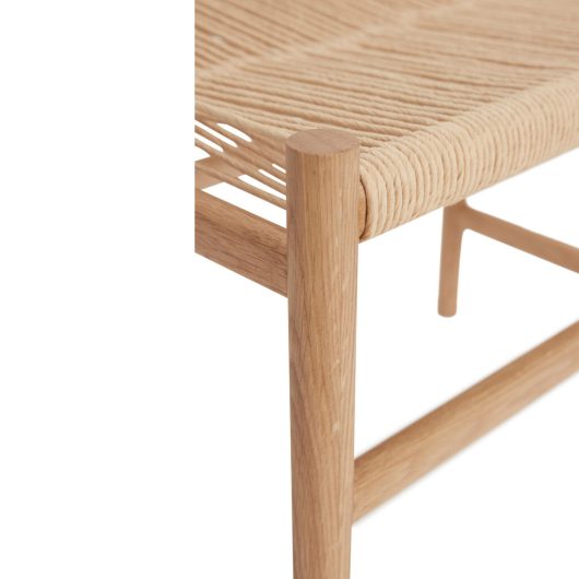 BANC EN BOIS DE CHENE ET CORDE DE HUBSCH - LA PETITE BOITE JAUNE