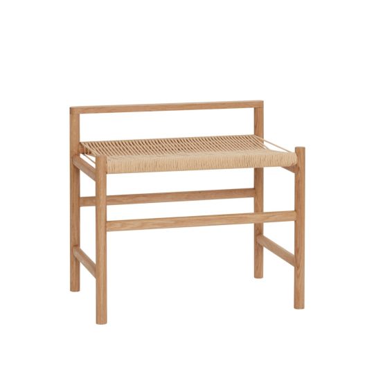BANC EN BOIS DE CHENE ET CORDE DE HUBSCH - LA PETITE BOITE JAUNE