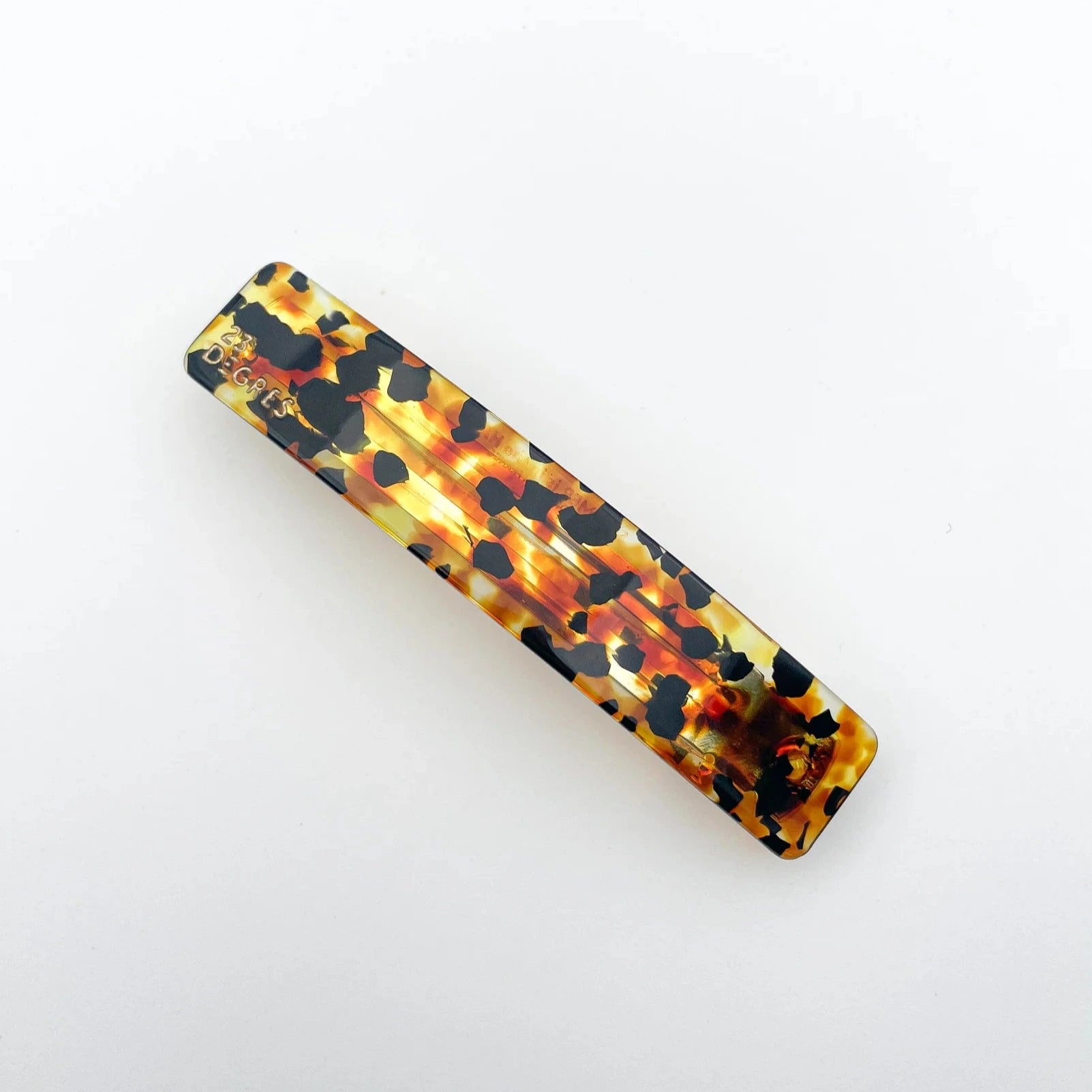 Barrette 9 cm de 23 degrés en acétate, à motif écaille.