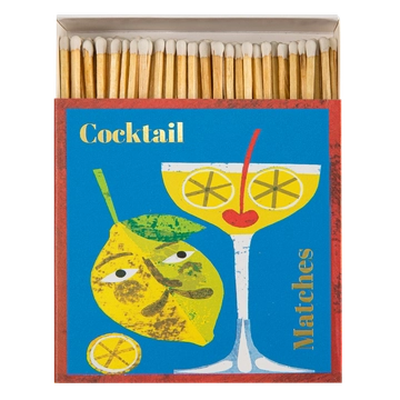 BOITE ALLUMETTES DECO CARREE COCKTAIL ARCHIVIST -LA PETITE BOITE JAUNE