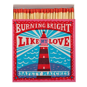BOITE ALLUMETTES DECO CARREE PHARE BRILLANT ARCHIVIST -LA PETITE BOITE JAUNE