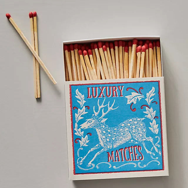 BOITE ALLUMETTES DECO CARREE RENNE ET NEIGE ARCHIVIST -LA PETITE BOITE JAUNE
