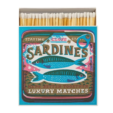 BOITE ALLUMETTES DECO CARREE SARDINES ARCHIVIST -LA PETITE BOITE JAUNE