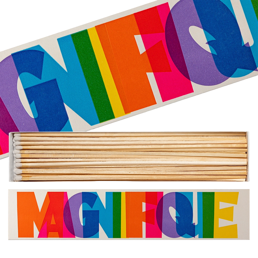 BOITE D ALLUMETTES EXTRA LONGUES LETTRAGE MAGNIFIQUE ARCHIVIST - LA PETITE BOITE JAUNE