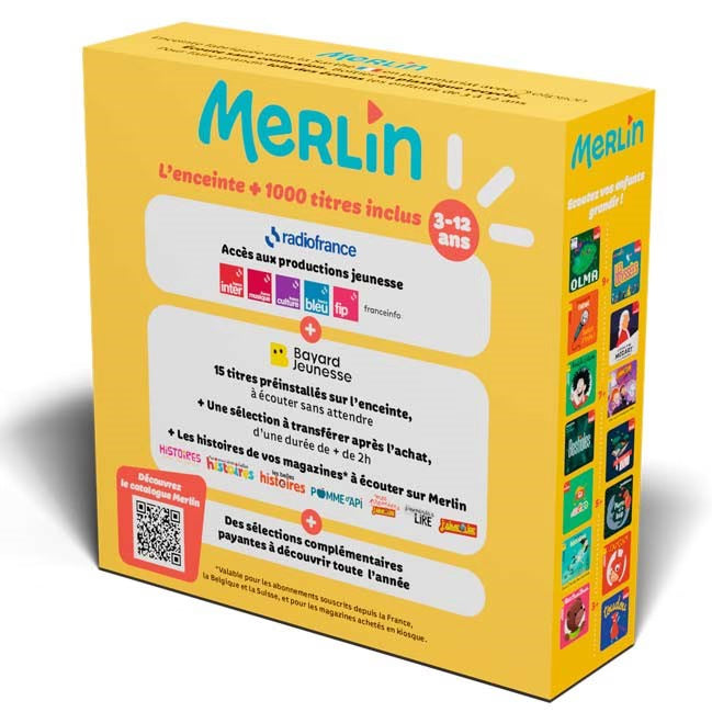 Boîte à histoires, enceinte Merlin - 3-12 ans