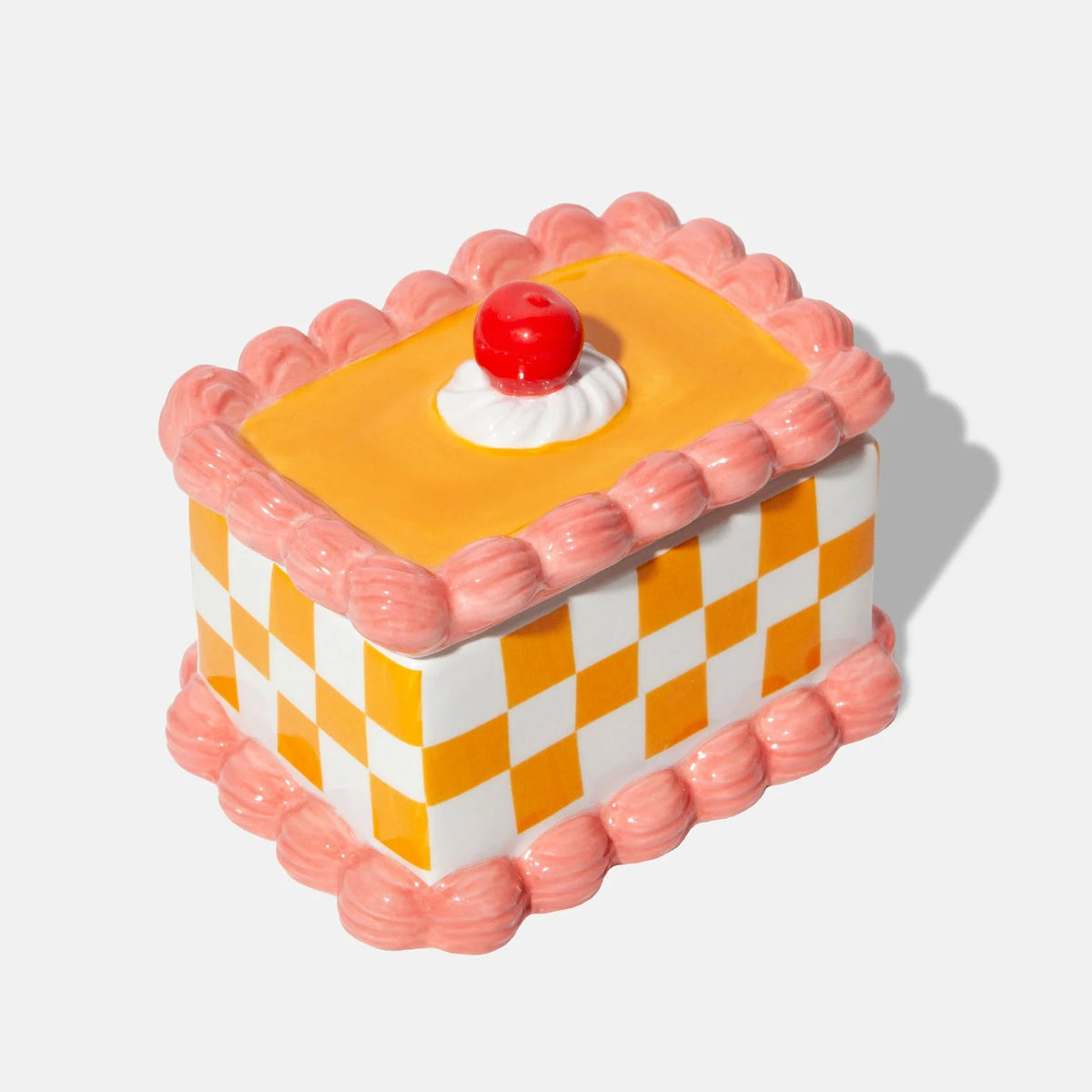 Boîte en céramique en forme de gâteau