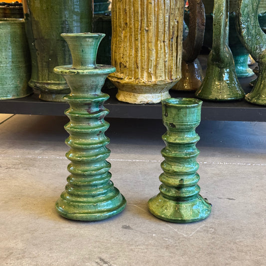 BOUGEOIR EN POTERIE DE TAMEGROUTE STRIE - LA PETITE BOITE JAUNE
