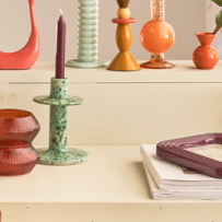 BOUGEOIR VERT EFFET MOUCHETE - LA PETITE BOITE JAUNE