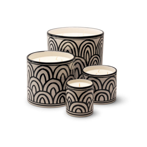 Bougies artisanales en céramique peinte Atlas - Parfum Orange Spice