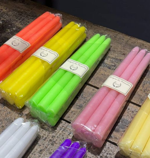 BOUGIES CONIQUES CIERGERIE DES PIEMONTRES-LA PETITE BOITE JAUNE