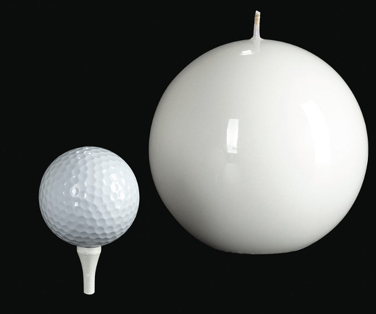 BOUGIE BOULE BRILLANTE BLANCHE LA PETITE BOITE JAUNE