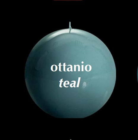 BOUGIE BOULE BRILLANTE BLEU GRIS - LA PETITE BOITE JAUNE