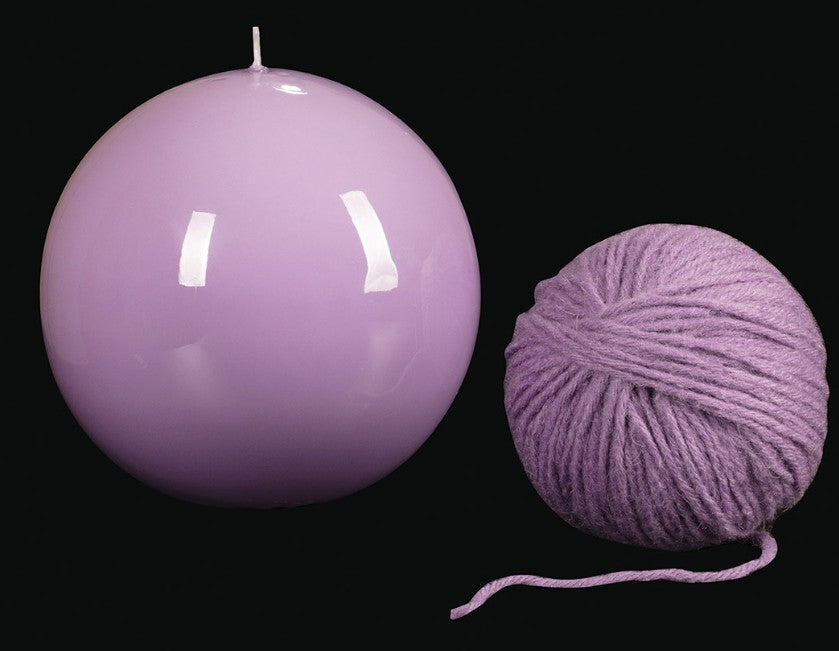 BOUGIE BOULE BRILLANTE LILAS- LA PETITE BOITE JAUNE