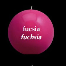 BOUGIE BOULE BRILLANTE ROSE FUSCHIA - LA PETITE BOITE JAUNE