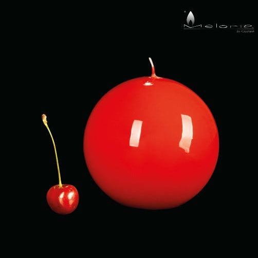 BOUGIE BOULE BRILLANTE ROUGE - LA PETITE BOITE JAUNE