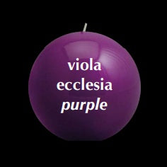 BOUGIE BOULE BRILLANTE VIOLET - LA PETITE BOITE JAUNE