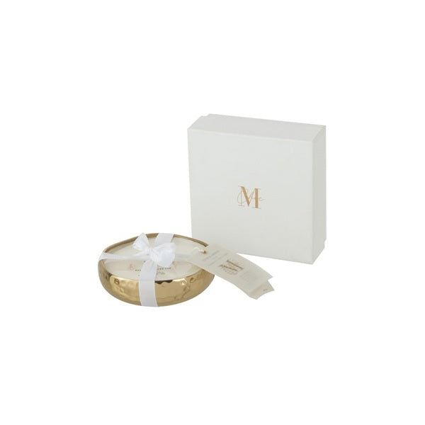 Bougie parfumée en métal martelé doré - 3 Tailles
