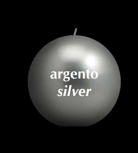 BOUGIE RONDE BRILLANTE ARGENT- LA PETITE BOITE JAUNE