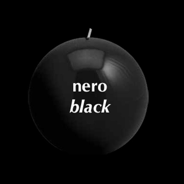 BOUGIE RONDE BRILLANTE NOIR- LA PETITE BOITE JAUNE