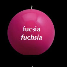 BOUGIE RONDE BRILLANTE ROSE FUSCHIA- LA PETITE BOITE JAUNE