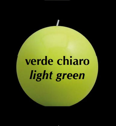 BOUGIE RONDE BRILLANTE VERT ANIS- LA PETITE BOITE JAUNE