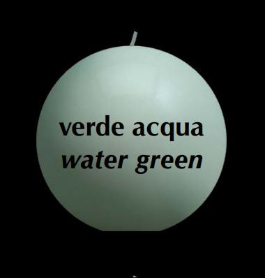 BOUGIE RONDE BRILLANTE VERT D EAU- LA PETITE BOITE JAUNE
