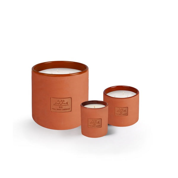 Bougies marocaines en terre cuite Rue Yves Saint Laurent