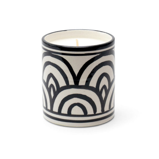 Bougies artisanales en céramique peinte Atlas - Parfum Orange Spice