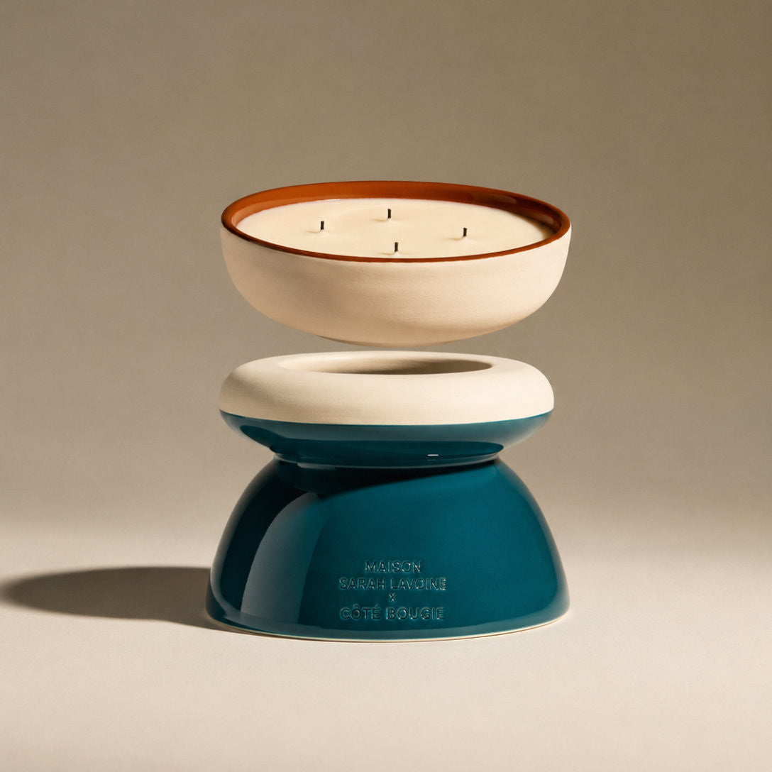 Bougie parfumée Tamtam Twist, Bleu - Maison Sarah Lavoine x Coté Bougie