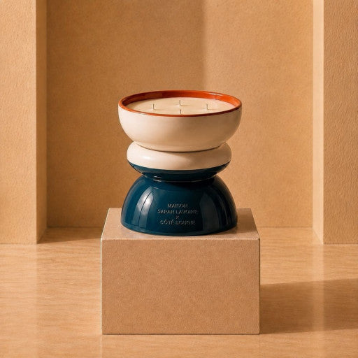 Bougie parfumée Tamtam Twist, Bleu - Maison Sarah Lavoine x Coté Bougie