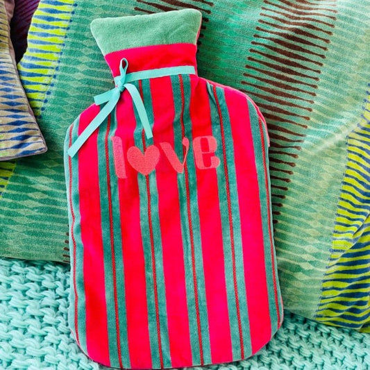 Bouillotte toute douce en velours pop et colorée - plusieurs motifs