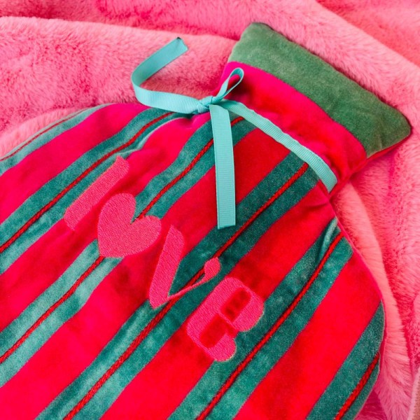 Bouillotte toute douce en velours pop et colorée - plusieurs motifs