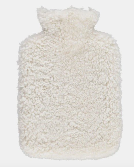 BOUILLOTE EN PEAU DE MOUTON TAUPE -LA PETITE BOITE JAUNE